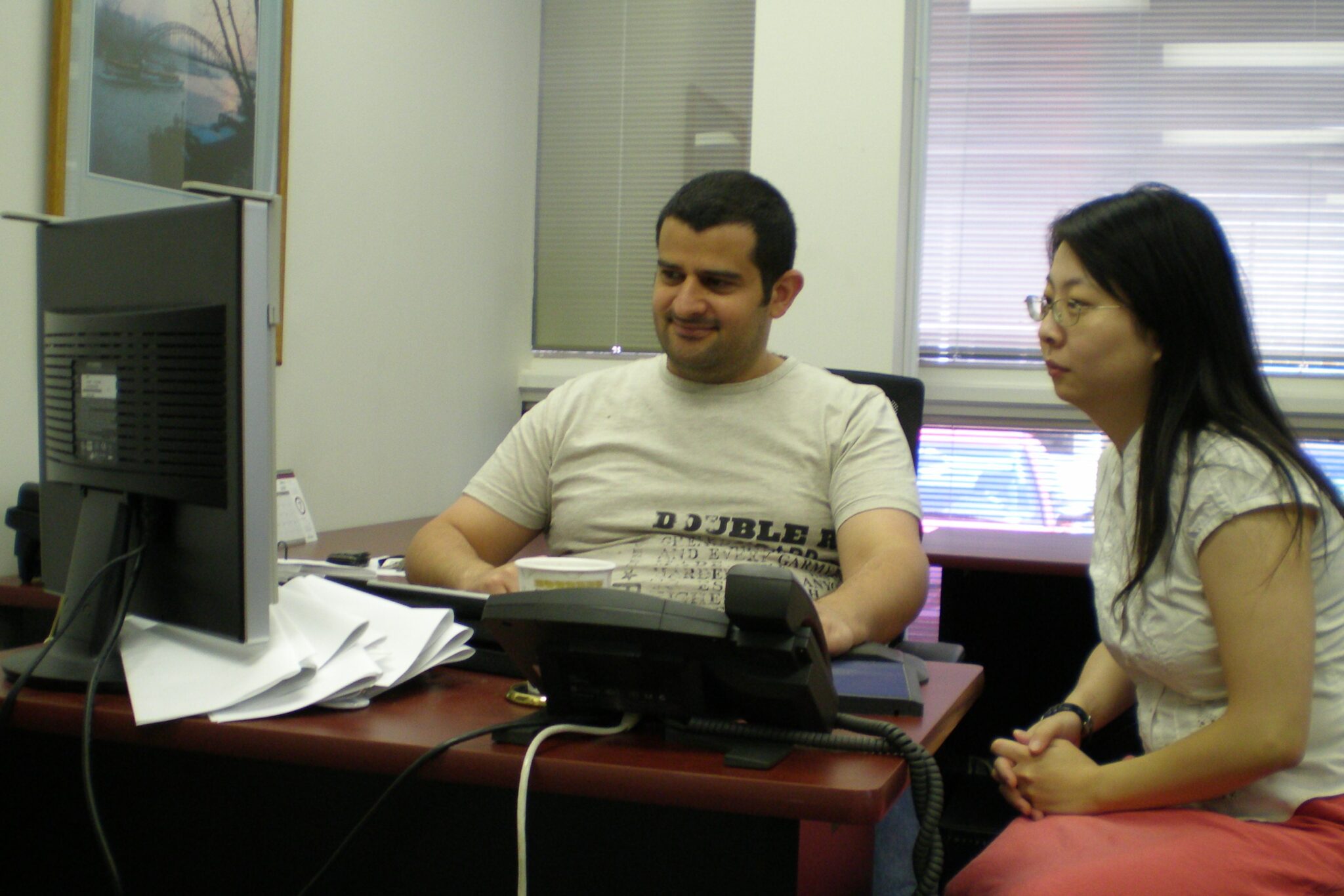 CTO Beshar Bahjat with Lei Meng during the early 2000s