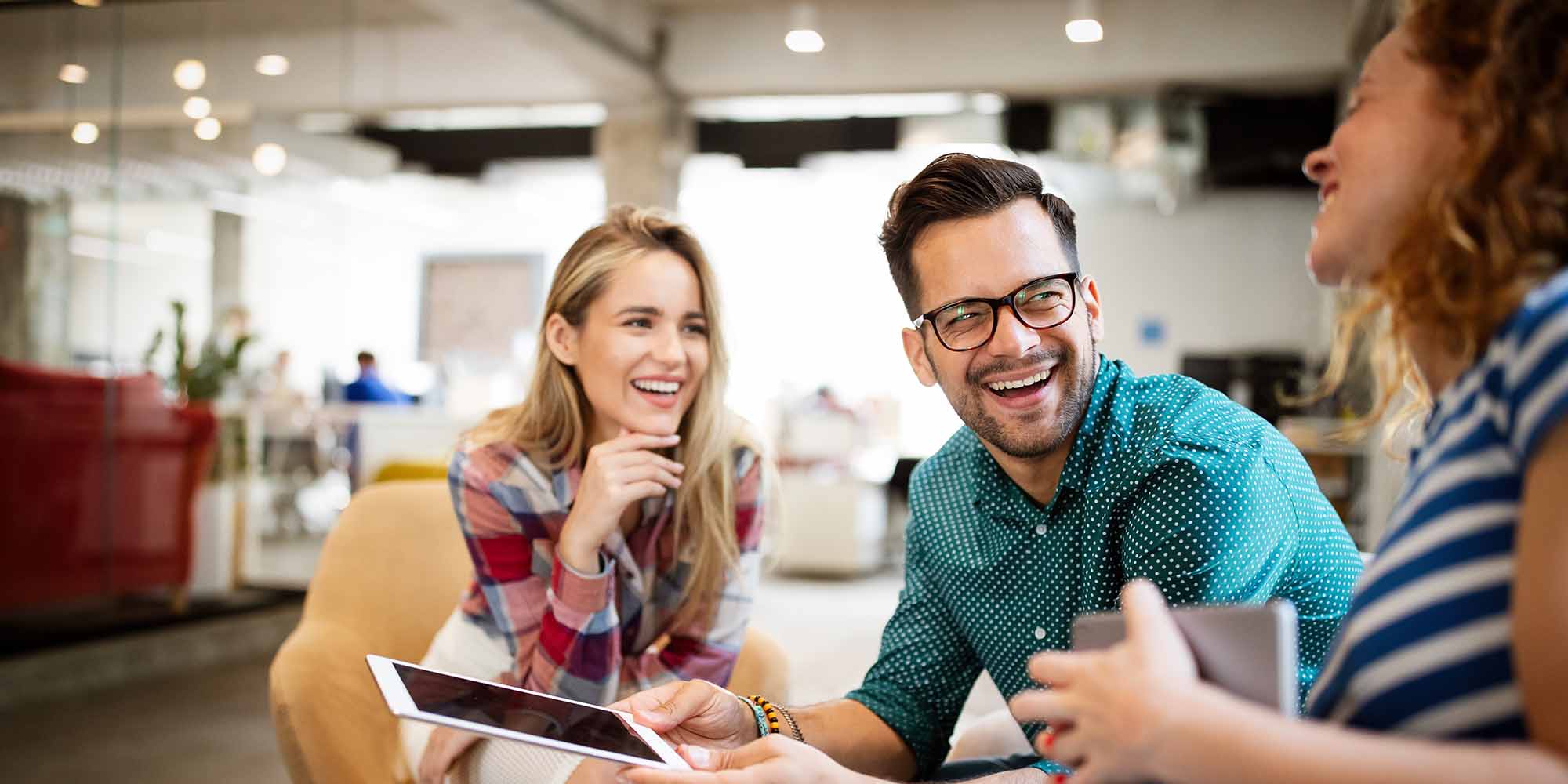 business people talking