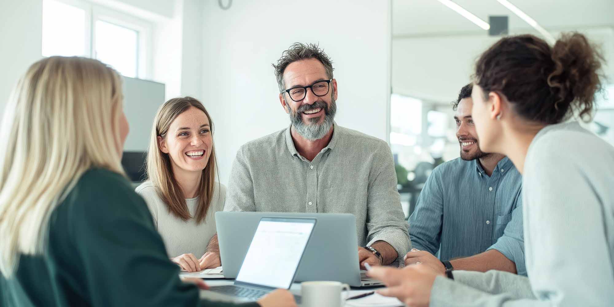 colleagues discuss ideas