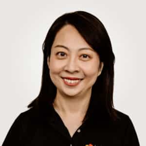Lei Meng, in leadership and project management at Interpro, smiling in a professional headshot wearing a black polo shirt.