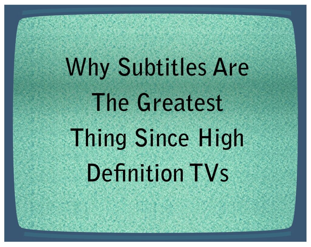 retro tv with subtitle text