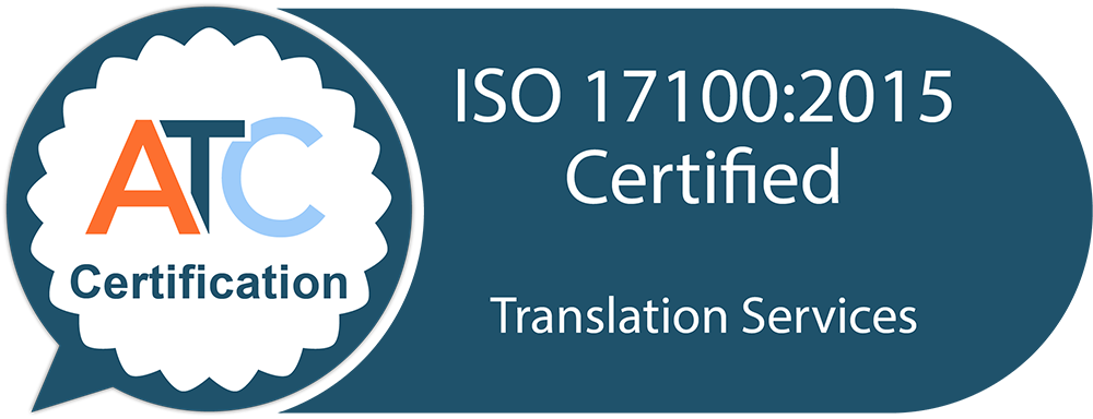 ISO 17100:2015 Certified - Translation Services